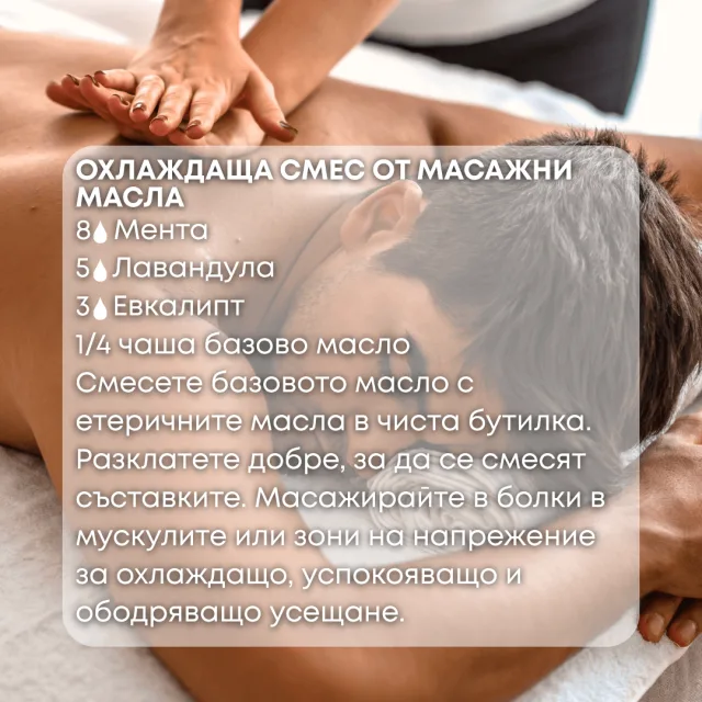 Био етерично масло Мента масажна смес