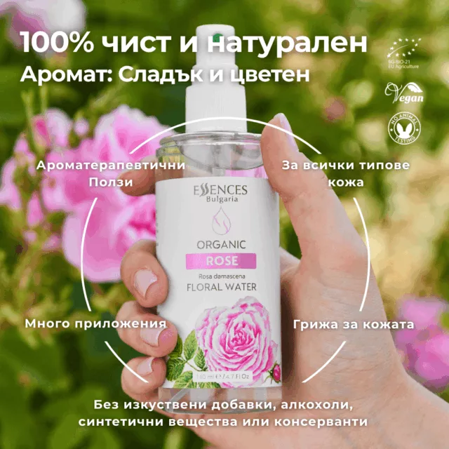 БИО Вода Роза Дамасцена 1