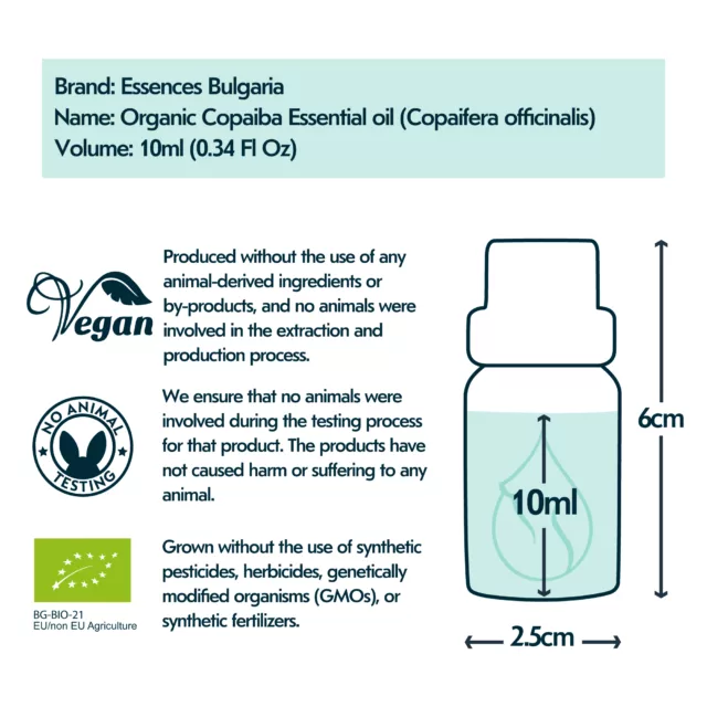 Copaiba bottle size and volume graphic 10ml new